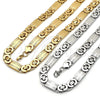 Stainless Steel Necklace and Bracelet, Polished, Golden Finish, 06.363.0032.2