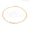 Oro Laminado Basic Anklet, Gold Filled Style Polished, Golden Finish, 03.419.0004.10 (04 MM Thickness, 10 Inches Length)