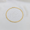 Oro Laminado Basic Anklet, Gold Filled Style Diamond Cutting Finish, Golden Finish, 03.419.0007.10 (04 MM Thickness, 10 Inches Length)