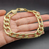 Oro Laminado Basic Bracelet, Gold Filled Style Diamond Cutting Finish, Golden Finish, 03.419.0009.09 (12 MM Thickness, 9 Inches Length)