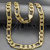 Oro Laminado Basic Necklace, Gold Filled Style Diamond Cutting Finish, Golden Finish, 03.419.0009.24 (12 MM Thickness, 24 Inches Length)