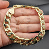 Oro Laminado Basic Bracelet, Gold Filled Style Curb Design, Polished, Golden Finish, 03.419.0012.09 (12 MM Thickness, 9 Inches Length)