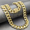 Oro Laminado Basic Necklace, Gold Filled Style Miami Cuban Design, Polished, Golden Finish, 03.419.0017.24 (14 MM Thickness, 24 Inches Length)