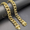 Oro Laminado Basic Bracelet, Gold Filled Style Miami Cuban Design, Polished, Golden Finish, 03.419.0016.09 (18 MM Thickness, 9 Inches Length)