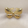 Oro Laminado Elegant Ring, Gold Filled Style Butterfly Design, Polished, Golden Finish, 01.341.0159 (One size fits all)