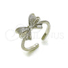 Rhodium Gold Filled Elegant Ring, Bow Design, Matte Finish, Rhodium Finish, 01.60.0024.1 (One size fits all)