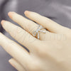 Rhodium Gold Filled Elegant Ring, Bow Design, Diamond Cutting Finish, Rhodium Finish, 01.60.0025.1 (One size fits all)