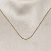 Oro Laminado Basic Necklace, Gold Filled Style Ball Design, Diamond Cutting Finish, Golden Finish, 04.341.0127.20 (01 MM Thickness, 20 Inches Length)