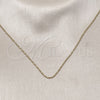 Oro Laminado Basic Necklace, Gold Filled Style Ball Design, Polished, Golden Finish, 04.341.0128.20 (01 MM Thickness, 20 Inches Length)