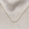 Oro Laminado Basic Necklace, Gold Filled Style Diamond Cutting Finish, Golden Finish, 04.341.0130.20 (01 MM Thickness, 20 Inches Length)