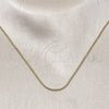 Oro Laminado Basic Necklace, Gold Filled Style Rat Tail Design, Polished, Golden Finish, 04.341.0133.20 (01 MM Thickness, 20 Inches Length)