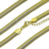 Oro Laminado Basic Necklace, Gold Filled Style Rat Tail Design, Polished, Golden Finish, 04.341.0136.18 (08 MM Thickness, 18 Inches Length)