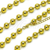 Oro Laminado Basic Necklace, Gold Filled Style Ball Design, Polished, Golden Finish, 04.341.0138.18 (08 MM Thickness, 18 Inches Length)