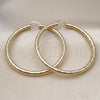 Oro Laminado Extra Large Hoop, Gold Filled Style Hollow Design, Diamond Cutting Finish, Golden Finish, 02.213.0313.70