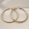 Oro Laminado Extra Large Hoop, Gold Filled Style Hollow Design, Diamond Cutting Finish, Golden Finish, 02.170.0311.70