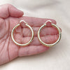 Oro Laminado Medium Hoop, Gold Filled Style Hollow Design, Diamond Cutting Finish, Golden Finish, 02.213.0309.40