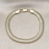 Oro Laminado Basic Bracelet, Gold Filled Style Rat Tail Design, Polished, Golden Finish, 03.213.0318.09 (08 MM Thickness, 9 Inches Length)