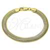 Oro Laminado Basic Bracelet, Gold Filled Style Rat Tail Design, Polished, Golden Finish, 03.213.0318.09 (08 MM Thickness, 9 Inches Length)