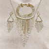 Oro Laminado Necklace, Bracelet, Earring and Ring, Gold Filled Style Mariner Design, Diamond Cutting Finish, Golden Finish, 06.372.0081