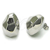 Rhodium Plated Stud Earring, Chunky Design, Polished, Rhodium Finish, 02.195.0299.1
