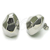 Rhodium Gold Filled Stud Earring, Hollow Design, Polished, Rhodium Finish, 02.195.0299.1