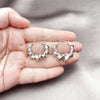 Rhodium Gold Filled Huggie Hoop, Twist Design, Polished, Rhodium Finish, 02.195.0302.1.25