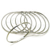 Rhodium Gold Filled Semanario Bangle, Polished, Rhodium Finish, 07.63.0206.1.05 (03 MM Thickness, Size 5 (2.50 Diameter))