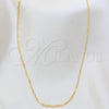 Oro Laminado Basic Necklace, Gold Filled Style Singapore Design, Polished, Golden Finish, 5.223.028.22