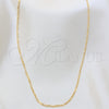 Oro Laminado Basic Necklace, Gold Filled Style Singapore Design, Polished, Golden Finish, 5.223.028.22 (0.40 Gauge, 02 MM Thickness, 22 Inches Length)