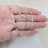 Oro Laminado Basic Necklace, Gold Filled Style Mariner Design, Polished, Golden Finish, 04.32.0007.16 (0.80 Gauge, 01 MM Thickness, 16 Inches Length)
