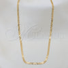 Oro Laminado Basic Necklace, Gold Filled Style Mariner Design, Polished, Golden Finish, 04.32.0007.16 (0.80 Gauge, 01 MM Thickness, 16 Inches Length)