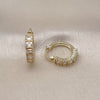 Oro Laminado Small Hoop, Gold Filled Style with White Cubic Zirconia, Polished, Golden Finish, 02.213.0772.22
