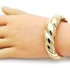 Oro Laminado Individual Bangle, Gold Filled Style Twist Design, Polished, Golden Finish, 07.307.0033.04 (20 MM Thickness, Size 4 (2.25 Diameter))
