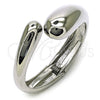 Rhodium Gold Filled Individual Bangle, Teardrop Design, Polished, Rhodium Finish, 07.307.0038.1.05 (30 MM Thickness, Size 5 (2.50 Diameter))