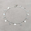Sterling Silver Charm Anklet , Elephant Design, Polished, Silver Finish, 03.409.0062.10 (01 MM Thickness, 10 Inches Length)