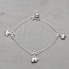 Sterling Silver Charm Bracelet, Elephant Design, Polished, Silver Finish, 03.409.0076.08 (01 MM Thickness, 8 Inches Length)