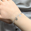 Sterling Silver Charm Bracelet, Elephant Design, Polished, Silver Finish, 03.409.0078.08 (01 MM Thickness, 8 Inches Length)