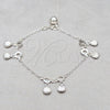 Sterling Silver Charm Bracelet, Shell Design, Polished, Silver Finish, 03.409.0081.08 (01 MM Thickness, 8 Inches Length)