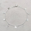 Sterling Silver Charm Anklet , Butterfly Design, Polished, Silver Finish, 03.409.0091.10 (01 MM Thickness, 10 Inches Length)