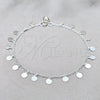 Sterling Silver Charm Anklet , Polished, Silver Finish, 03.409.0093.10 (01 MM Thickness, 10 Inches Length)