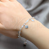 Sterling Silver Charm Bracelet, Polished, Silver Finish, 03.409.0095.08 (01 MM Thickness, 8 Inches Length)