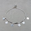 Sterling Silver Charm Bracelet, Polished, Silver Finish, 03.409.0095.08 (01 MM Thickness, 8 Inches Length)
