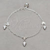 Sterling Silver Charm Bracelet, Grape Design, Polished, Silver Finish, 03.409.0096.08 (01 MM Thickness, 8 Inches Length)