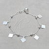 Sterling Silver Charm Bracelet, Ball Design, Polished, Silver Finish, 03.409.0098.08 (01 MM Thickness, 8 Inches Length)