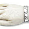Stainless Steel Solid Bracelet, Polished, Steel Finish, 03.114.0265.1.08 (12 MM Thickness, 8 Inches Length)