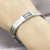 Stainless Steel Solid Bracelet, Polished, Steel Finish, 03.114.0396.09 (13 MM Thickness, 9 Inches Length)
