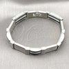 Stainless Steel Solid Bracelet, Polished, Steel Finish, 03.114.0396.09 (13 MM Thickness, 9 Inches Length)