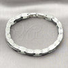 Stainless Steel Solid Bracelet, Polished, Steel Finish, 03.114.0399.09 (10 MM Thickness, 9 Inches Length)