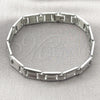 Stainless Steel Solid Bracelet, Polished, Steel Finish, 03.114.0408.08 (12 MM Thickness, 9 Inches Length)