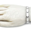 Stainless Steel Solid Bracelet, Polished, Steel Finish, 03.114.0410.08 (09 MM Thickness, 9 Inches Length)